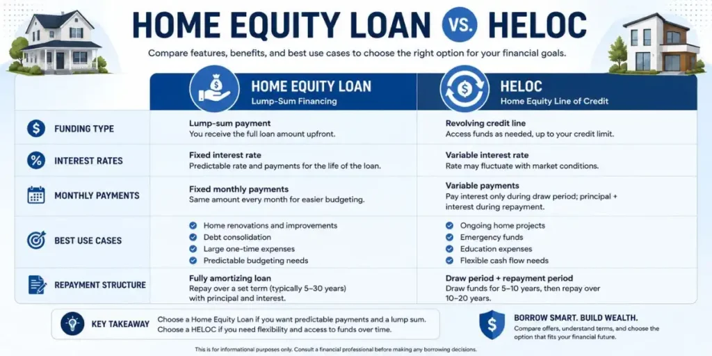 Home Equity Loan vs HELOC