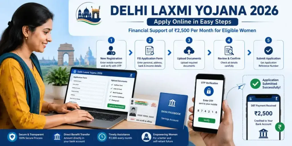 How to Apply for Delhi Laxmi Yojana 2026 Online_ section.